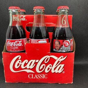 Collectible 6 pack Coca Cola Bottles featuring Dale Earnhardt Sr.
